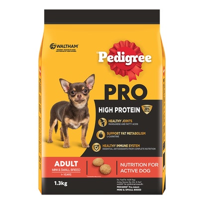 เพดดิกรี® โปร อาหารเม็ดสุนัข High Protein สำหรับหมาพันธุ์ทอยและพันธุ์เล็ก 8 กก./1.3 กก./2.7 กก. 